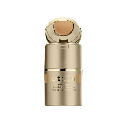 Stila Stay All Day Foundation and Concealer in caramel tone, dual-purpose face makeup offering matte finish and photo-ready skin.