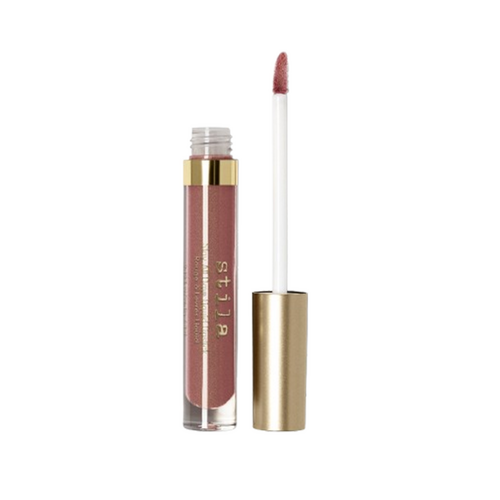 Stila Stay All Day Liquid Lipstick 3 ml / 0.1 fl oz featuring a nude-pink shimmer shade and sleek packaging, ideal for lip makeup lovers at eSkinStore.