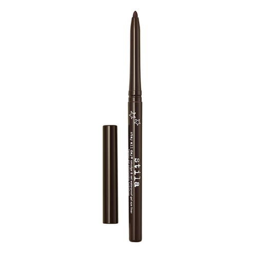 Stila Smudge-Set Waterproof Gel Eye Liner in vibrant navy blue. No-budge formula delivers bold color and smooth application.