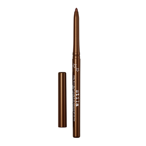 Stila Smudge-Set Waterproof Gel Eye Liner in plum purple. Waterproof eyeliner pencil for vibrant, smudge-resistant eye makeup.