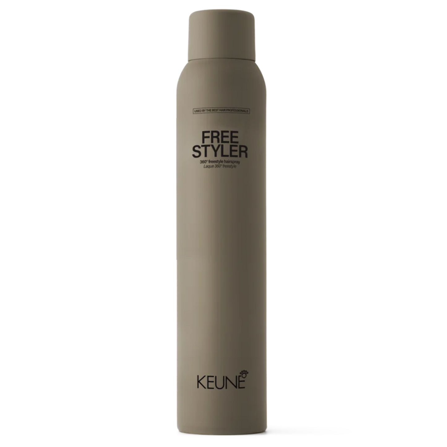 Keune Style Free Styler versatile hold spray in minimalist packaging, perfect for flexible, long-lasting hair styling in personal care routines.