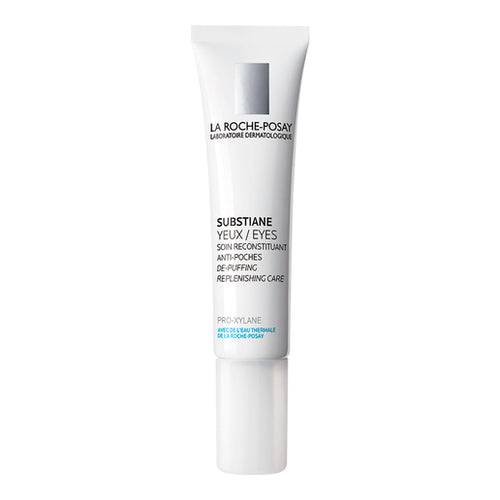 Eye cream tube of La Roche Posay Substiane Eyes with Pro-Xylane, ideal for firming under-eye skin and minimizing bags in anti-aging skincare routines.