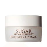 Sugar Advanced Therapy Lip Mask by Fresh in a frosted white jar with minimalist label design. Ideal for deep lip hydration and repair.