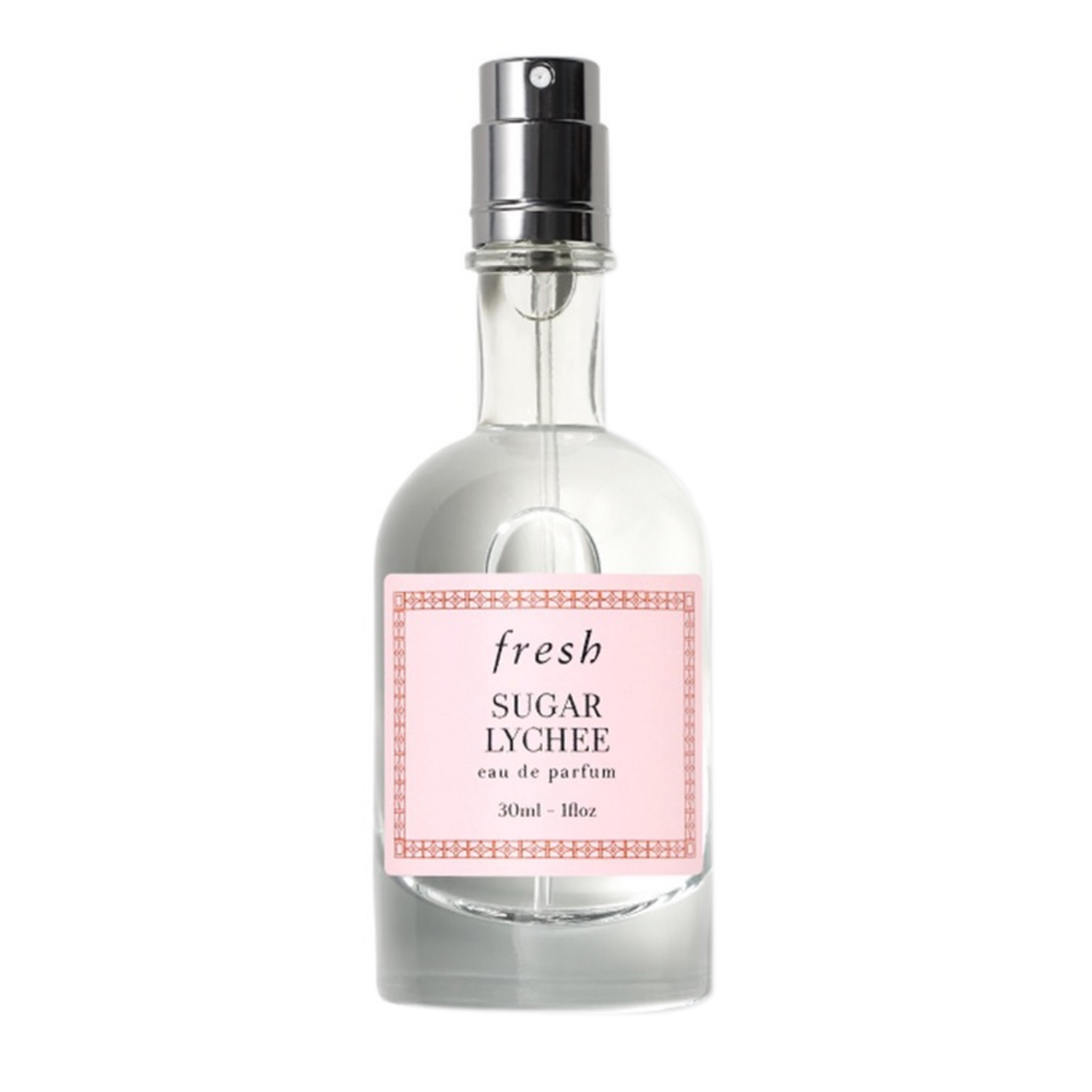 Fresh Sugar Lychee EDP 30ml women's fragrance in a clear glass bottle, featuring a sweet lychee scent, perfect for daily wear.