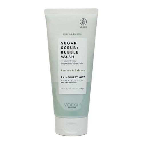 Voesh Sugar Scrub and Bubble Wash Rainforest Mist