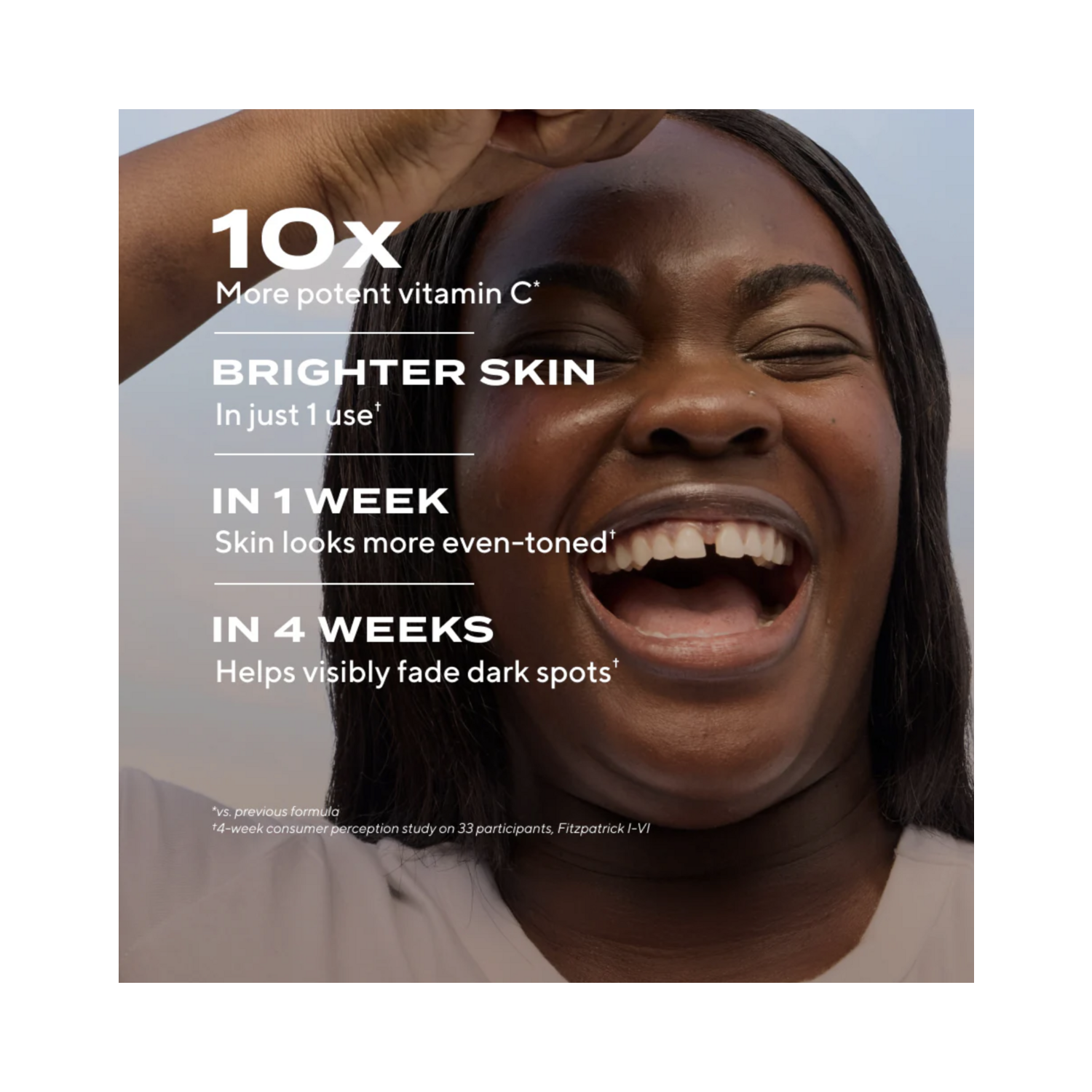 Murad SPF 50 Moisturizer promises brighter skin in 1 use, even tone in 1 week, and dark spot reduction in 4 weeks with potent vitamin C.