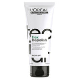 L'oreal TecniArt Flex Depolish 100ml hair styling paste in white tube packaging with black cap, ideal for textured, matte finish styles.