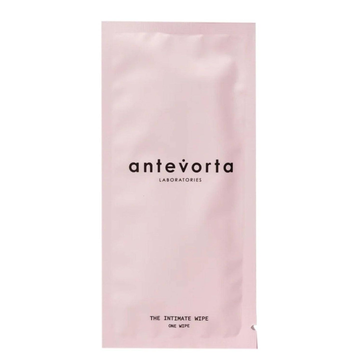 Antevorta Intimate Wipes single-use sachet for gentle feminine cleansing and pH balance. Ideal for vulvar skin care and odor control on the go.