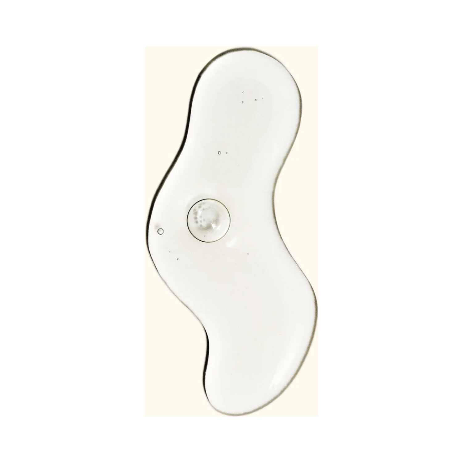 Swatch of Amika The Kure Repair Treatment formula, highlighting its smooth consistency for deep conditioning and hair strengthening.