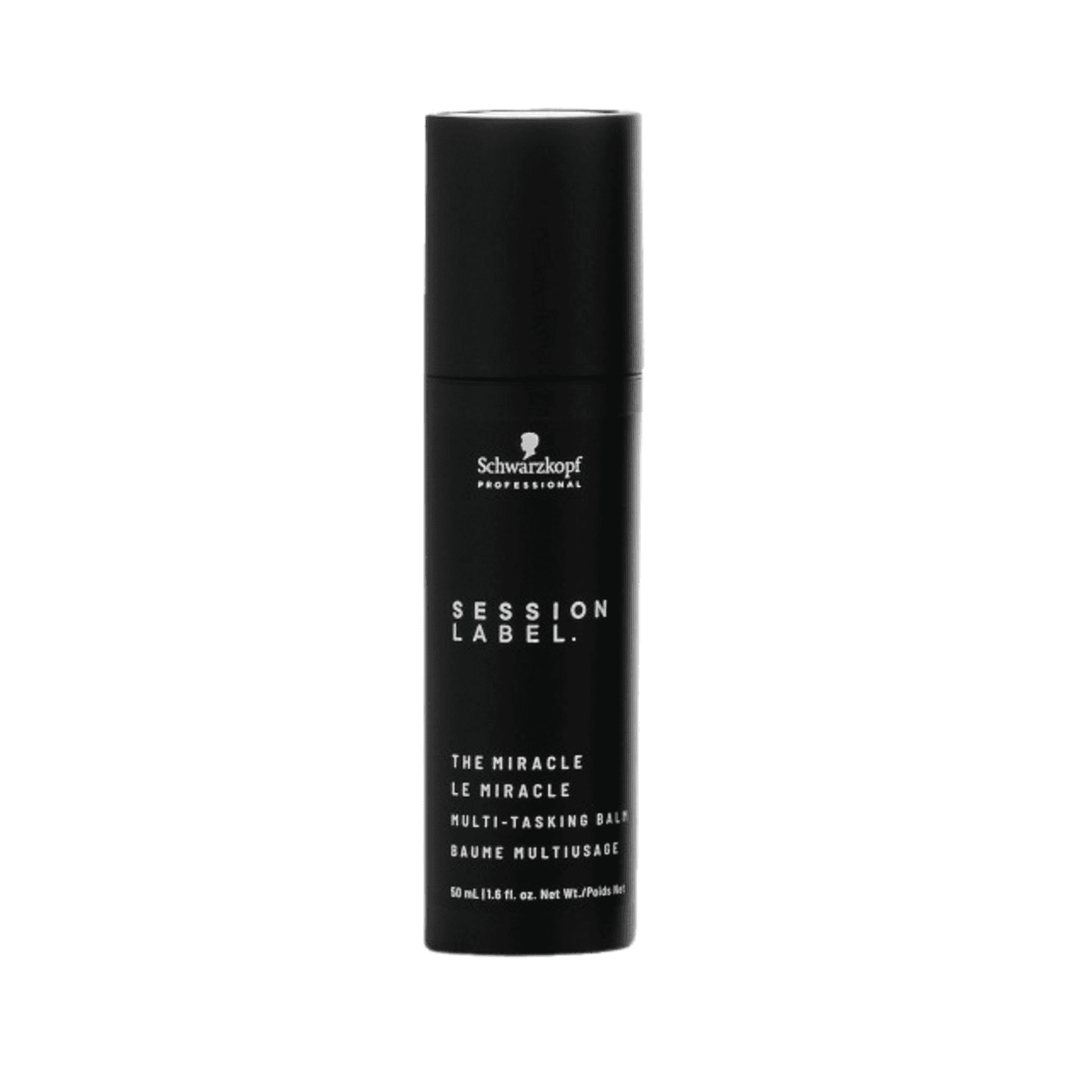 Session Label The Miracle Multi-tasking Balm Hair Treatment in sleek black 50 ml bottle, ideal for heat protection and styling from eSkinStore.