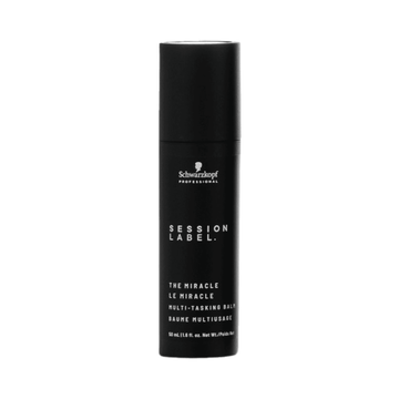 Session Label The Miracle Multi-tasking Balm Hair Treatment in sleek black 50 ml bottle, ideal for heat protection and styling from eSkinStore.