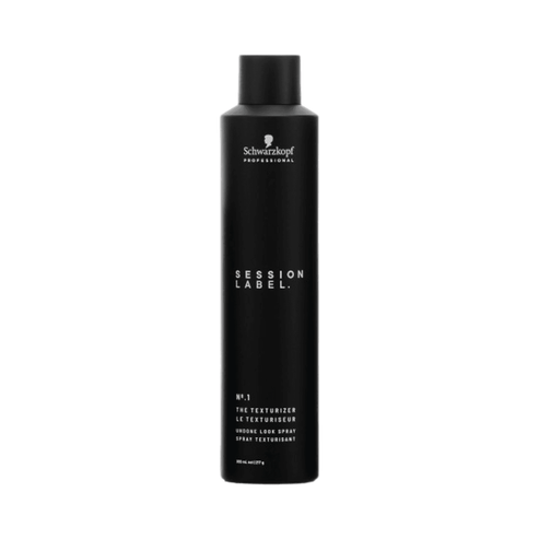 Session Label The Texturizer Undone Look Spray Hair Treatment in sleek black 300 ml bottle, ideal for volumizing and styling textured hair.