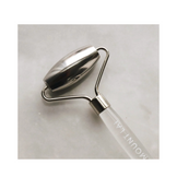 Mount Lai The Vitality Qi White Jade and Stainless Steel Dual Action Facial Roller