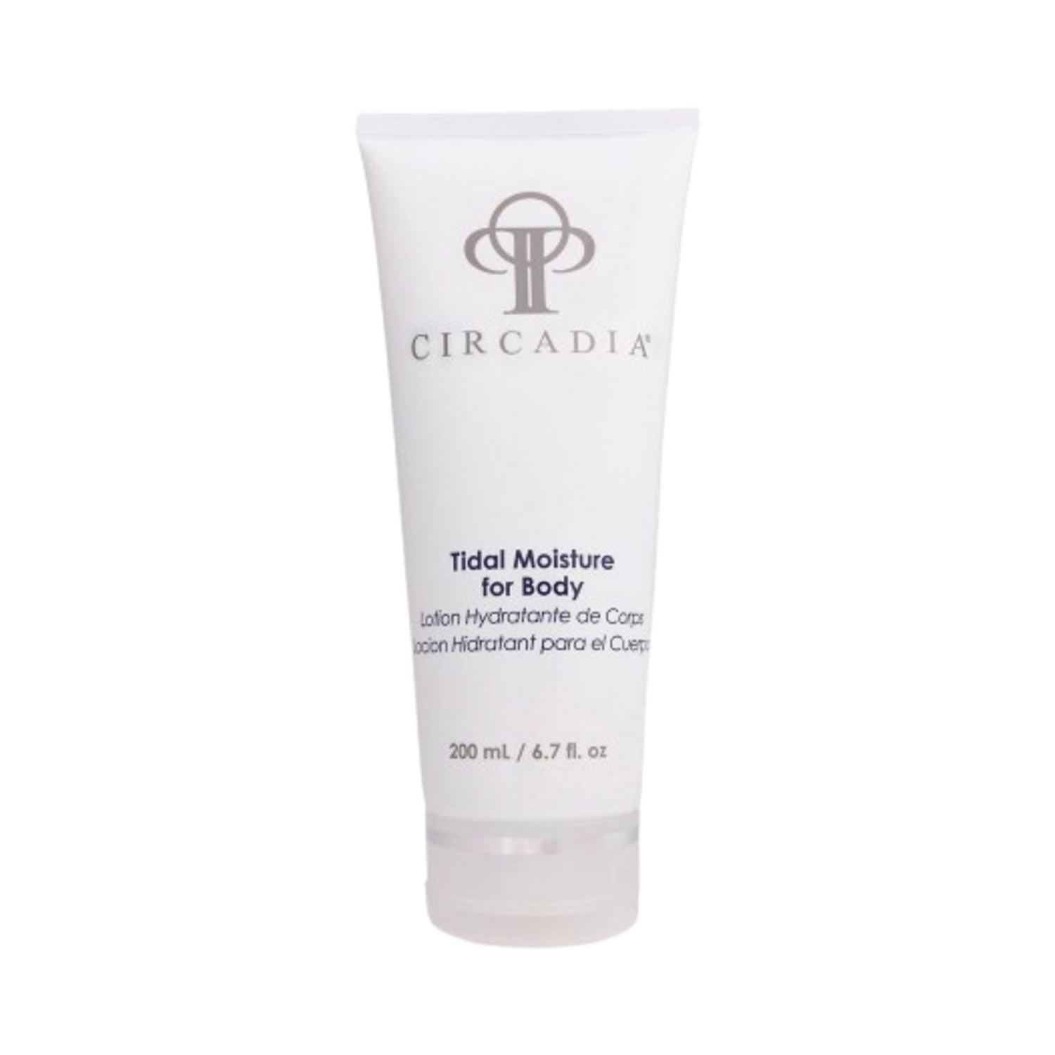 Circadia - Tidal Moisture for Body in a 200 ml white squeeze tube, a body moisturiser designed to lock in moisture and soothe dry skin.