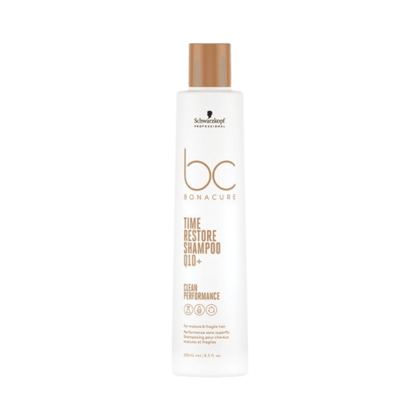 Bonacure Time Restore Shampoo Hair Shampoo 250 ml bottle for mature and fragile hair, available at eSkinStore under Hair Care category.