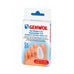 Gehwol Toe Divider GD (S), 3 piezas en empaque minorista que muestra un ajuste anatómico para la separación de los dedos y comodidad para pieles sensibles.
