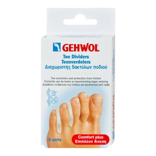 ヘルス＆ビューティー ボディ トリートメント Gehwol 足指ディバイダー - ポリマー ジェル、3 個パック。足指を分離し、パーソナル フット ケアの圧力を軽減します。