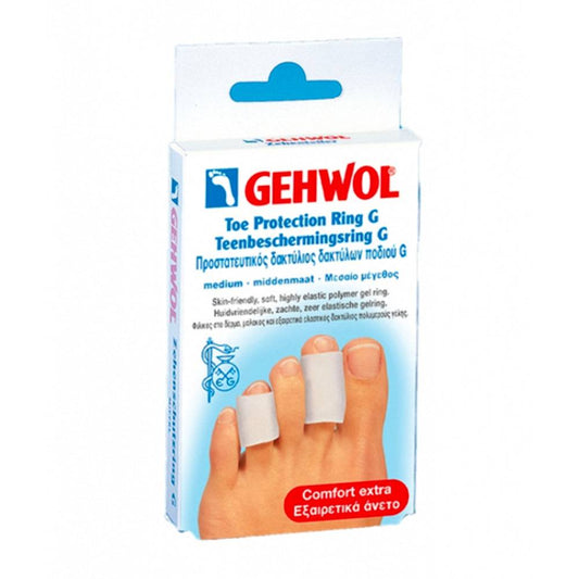 Gehwol Toe Protection Ring-Polymer G Extra Small, 2 pièces pour un soulagement de la peau sensible et une répartition uniforme de la pression sur les orteils.
