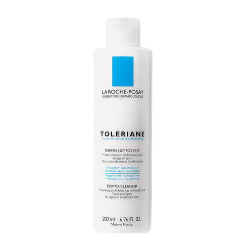 Toleriane Dermo-Cleanser by La Roche Posay in 200ml size, designed for sensitive skin. Effectively removes makeup and impurities without irritation.