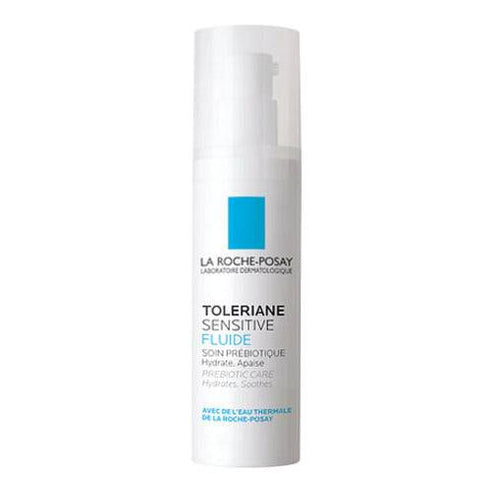 Toleriane Moisturizer - La Roche-Posay in a white pump bottle, ideal for oily skin. Lightweight formula with niacinamide for skin barrier repair.