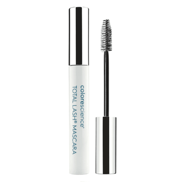 Colorescience Total Lash Mascara with precision brush for defined, longer lashes. Ideal for lash hydration and nourishment in eye makeup routines.