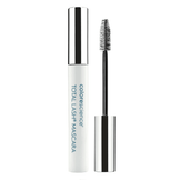 Total Lash Mascara by Colorescience featuring sleek white tube and volumizing wand. Enhances lash length and definition with jojoba and beeswax.
