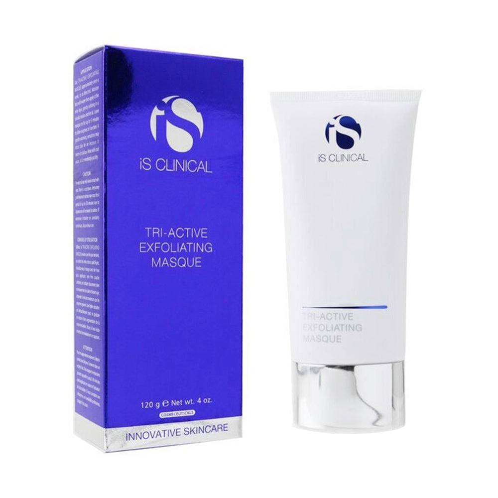 iS Clinical Triple-Active Exfoliating Face Mask with retail packaging, a multitasking skincare solution for mature and dull skin.