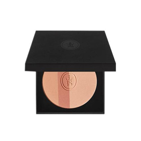 Sothys Compact Powder 3-in-1 for Sculpting & Unifying in sleek black case with three-tone highlighter for face and eyelids. Ideal for contouring and blending.