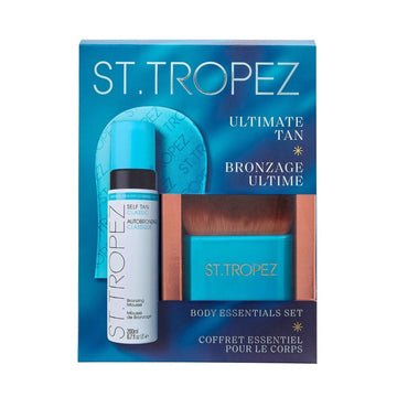St Tropez Self Tanning Body Essentials Kit with bronzing mousse and brush