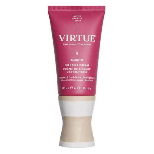 Virtue Un-Frizz Cream 120ml tube in hair care category. Frizz control cream that smooths and reinforces hair for a silky, polished look.