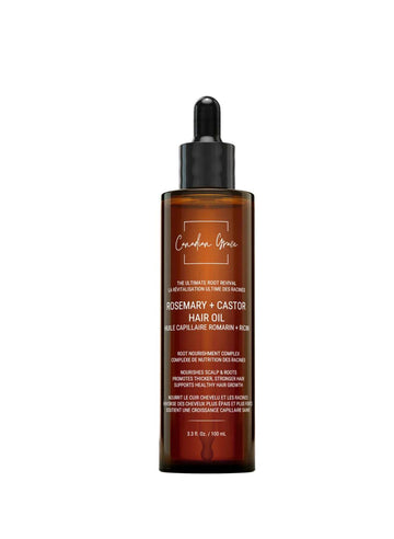 Canadian Grace Rosemary + Castor Hair Oil - Scalp Ritual Oil For Dry Scalp & Dry, Dull-Looking Hair