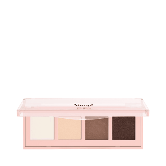 Pupa Vamp Palette - Miljövänlig makeup med varmt skimmer och matta ögonskuggor i guld, brons och brunt. Perfekt för glam och miljömedveten makeup.
