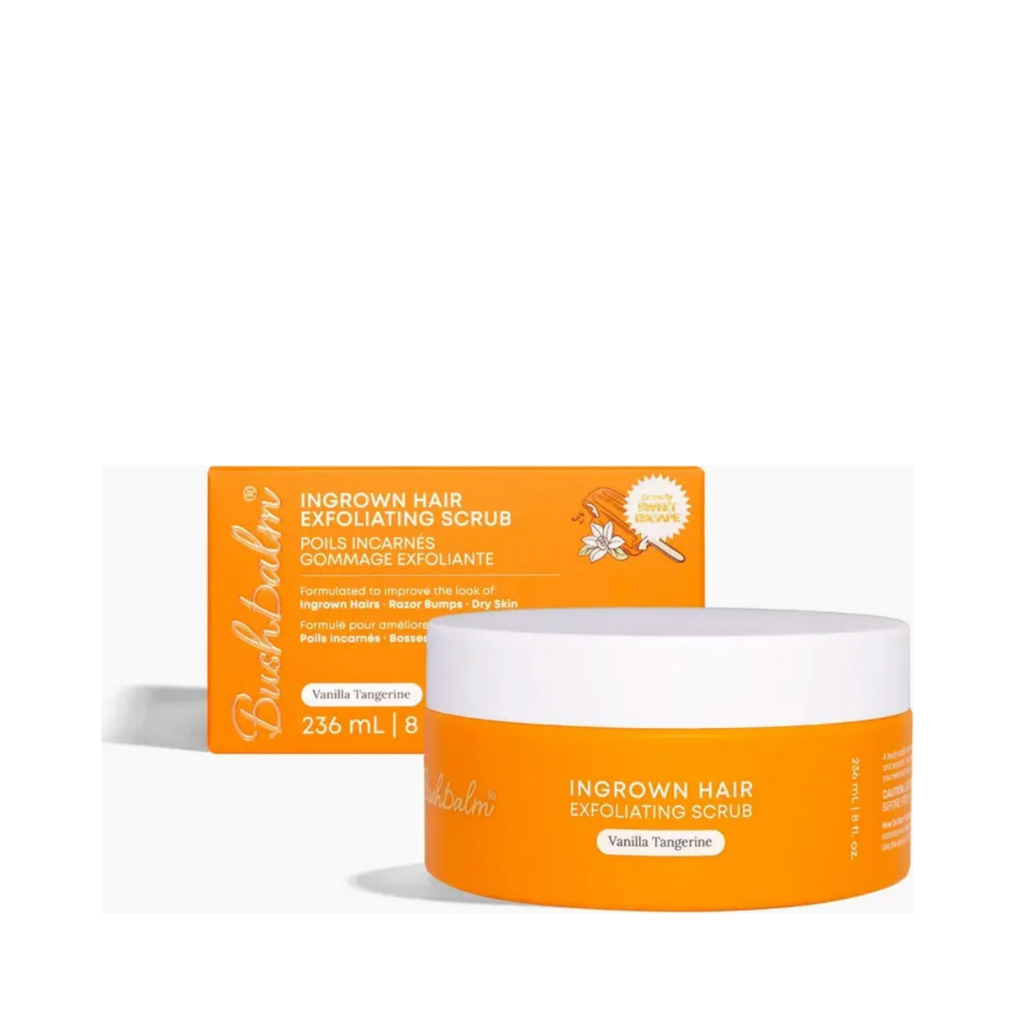 Bushbalm Vanilla Tangerine Exfoliating Scrub Ingrown Hair