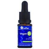 Front label of CanPrev Vegan D3 Drops showing 225 servings per bottle. Ideal for hormone balance and cardiovascular wellness.