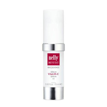 Nelly Devuyst VitaLift-C HA Serum anti-aging face serum in 15ml airless pump bottle, ideal for reducing wrinkles and fine lines.