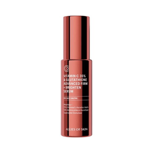 Comhghuaillithe Skin Vitimín C 35% agus Glutathione Advanced Gnólacht + Brighten Serum