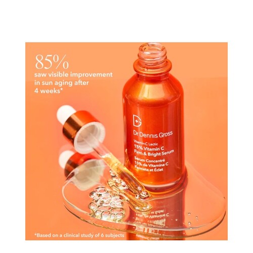 Dr Dennis Gross vitamin C + Lactic 15% C -vitaminföretag och ljust serum