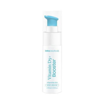 Intraceuticals Vitamin D3 Serum - Skin Boosting face treatment in a white pump bottle with blue cap, ideal for skin renewal and repair.