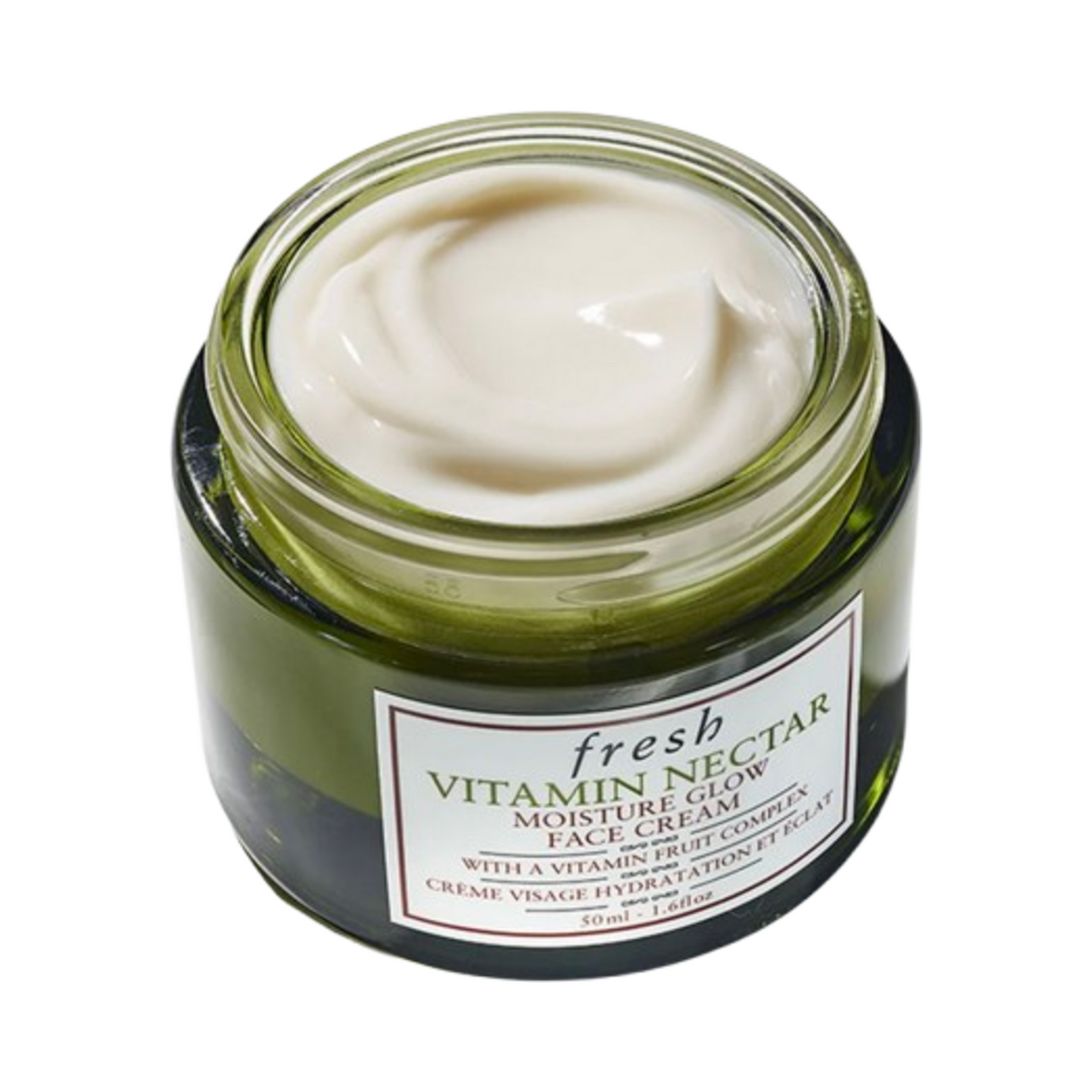 Vitamin Glow Face Cream - Fresh Moisturizer with vitamin-rich formula in a 50ml green jar. Boosts hydration and glow for dull, dry skin.