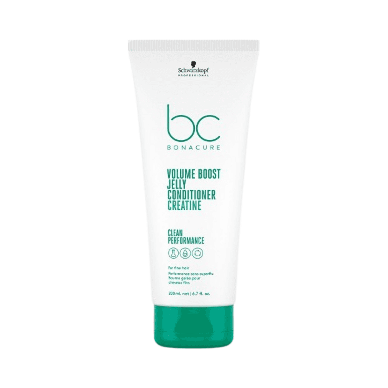 Schwarzkopf Bonacure Volume Boost Jelly Conditioner for fine hair, 200 ml. Ideal for adding volume and strength in hair care routines.