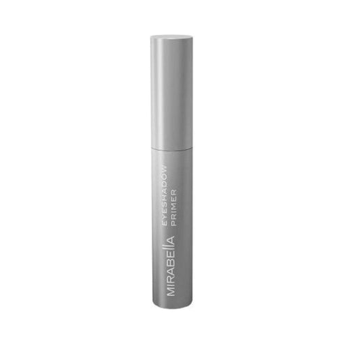 Silver tube of Mirabella Waterproof Eyeshadow Primer for long-lasting eye makeup. Perfect base for vibrant, crease-free shadow application.