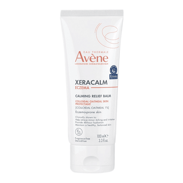 Avene XeraCalm Balm - Relief for Eczema in 100ml tube, formulated with colloidal oatmeal to calm itching and irritation on eczema-prone skin.