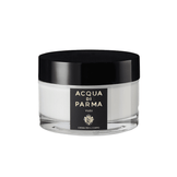 Acqua Di Parma Yuzu Cream in a sleek glass jar with black lid, offering luxe moisture and fresh yuzu notes for radiant, nourished skin.