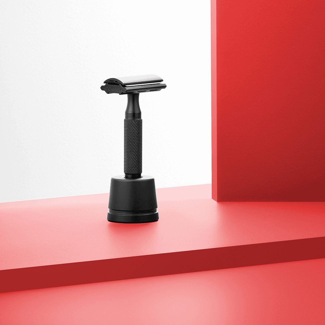 Rockwell 6S Stainless Steel Adjustable DE Safety Razor - Matte Black PVD (6 Settings)