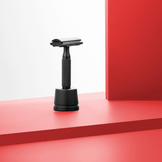 Rockwell 6S Stainless Steel Adjustable DE Safety Razor - Matte Black PVD (6 Settings)