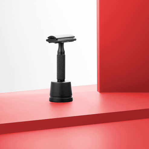 Rockwell 6S Stainless Steel Adjustable DE Safety Razor - Matte Black PVD (6 Settings)