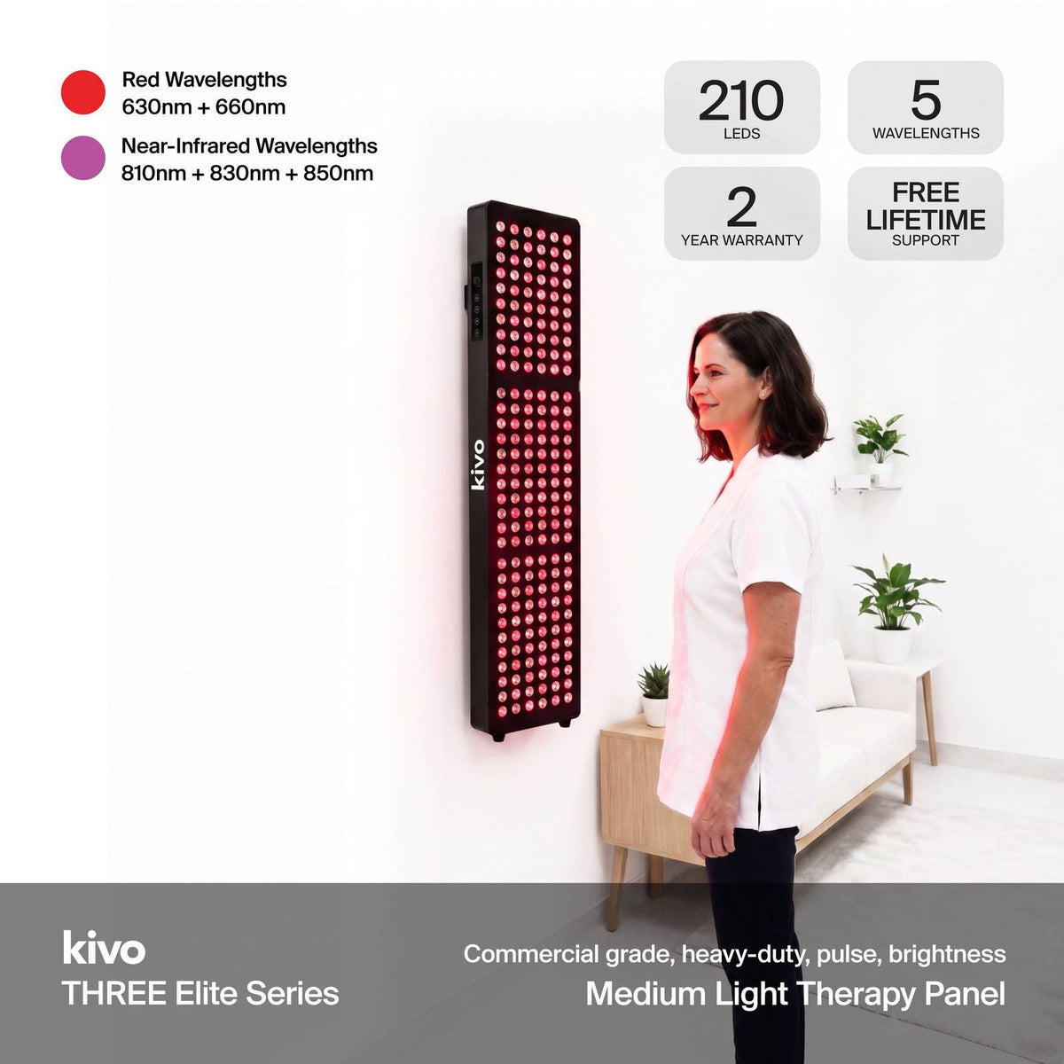Kivo Elite 1000: Premium Medium Full Body Red Light Therapy Panel