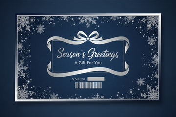 Holiday Gift Card with dark blue background