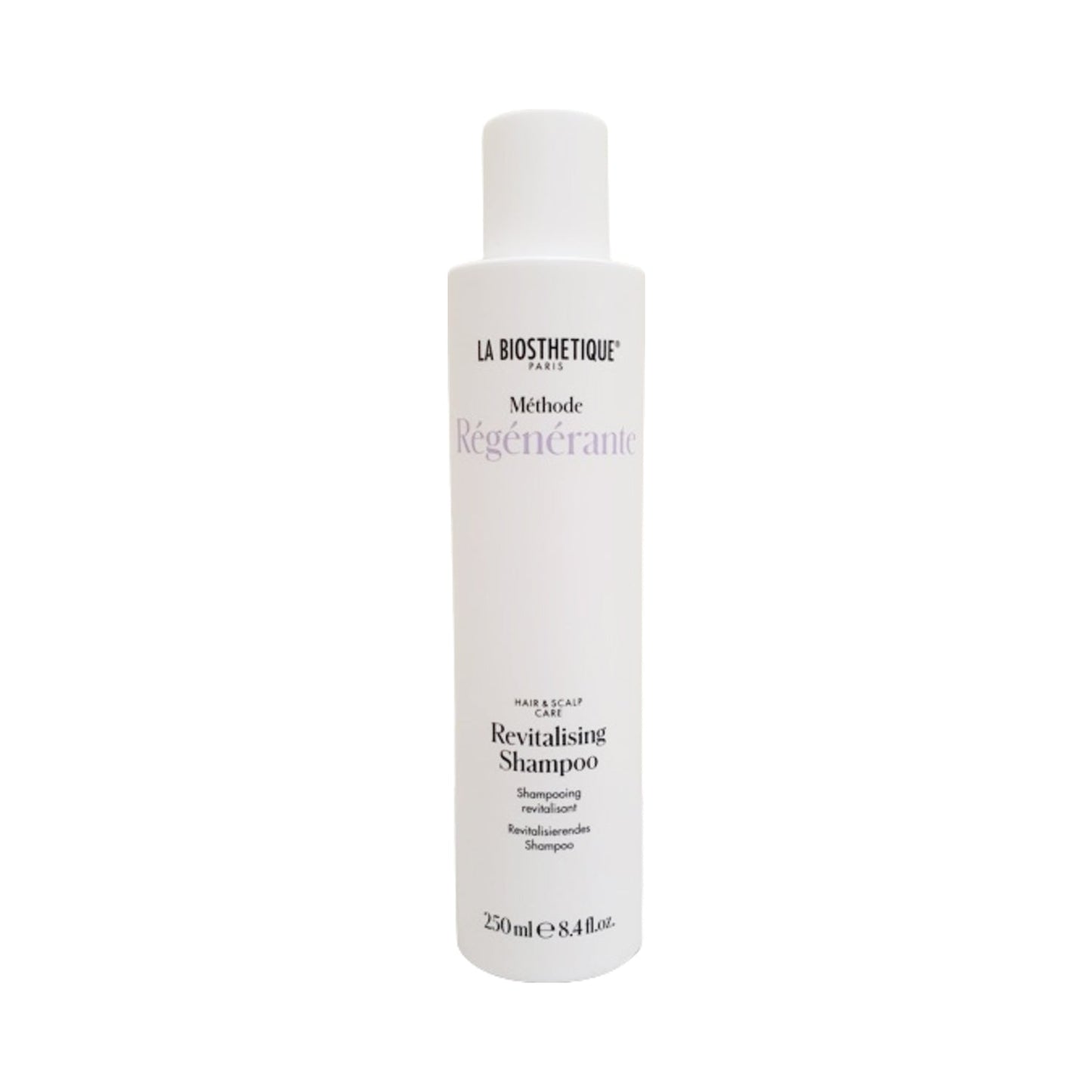 Revitalising Hair Shampoo by La Biosthetique with keratin, designed to prevent breakage and support hair growth in daily hair care.