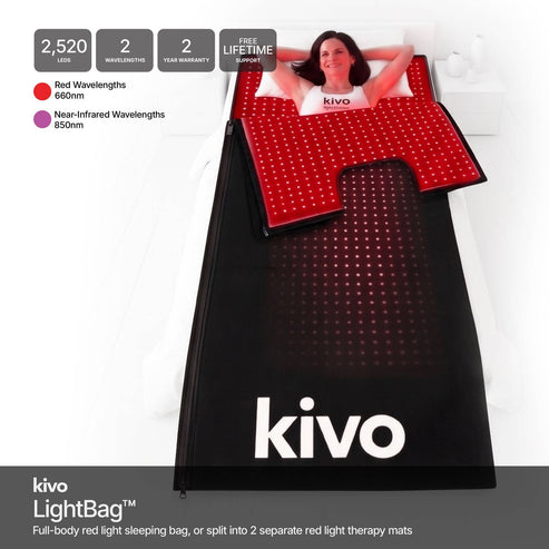 Kivo LightBag™ - Red Light Sleeping Bag + 2 Mat System